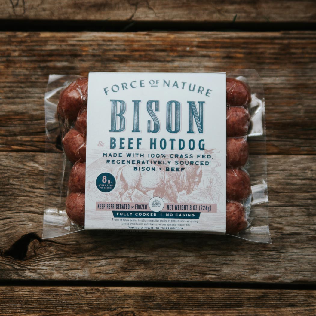 Regenerative Bison + Beef Hot Dog